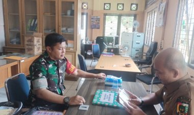 Babinsa Kodim 0301/Pbr Bersama Seklur Laksanakan Komsos Bahas Soal LPS