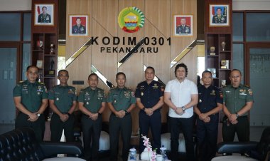 Dandim 0301/Pbr Terima Audiensi Kepala KPPBC TMP B Pekanbaru