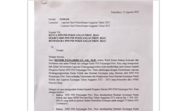 Bentuk Kecintaan Pada PDI-P,Hendri Pangaribuan Layangkan Somasi Ke Pengurus Harian PDI-P Riau