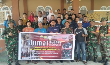 Jum’at Berapi, Bukti Konsistensi Kodim 0301/Pekanbaru Peduli Kebersihan Rumah Ibadah
