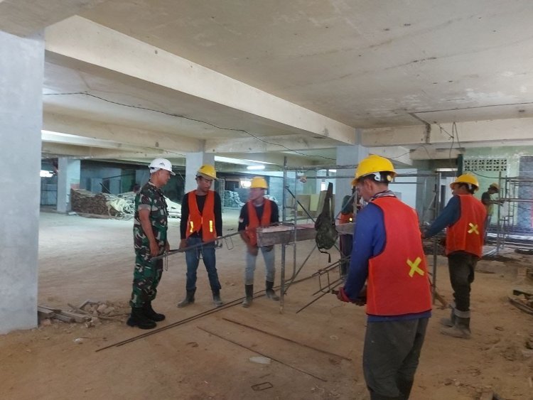 Babinsa Kodim 0301/ Pbr Monitoring kegiatan Pembangunan Pasar Wisata