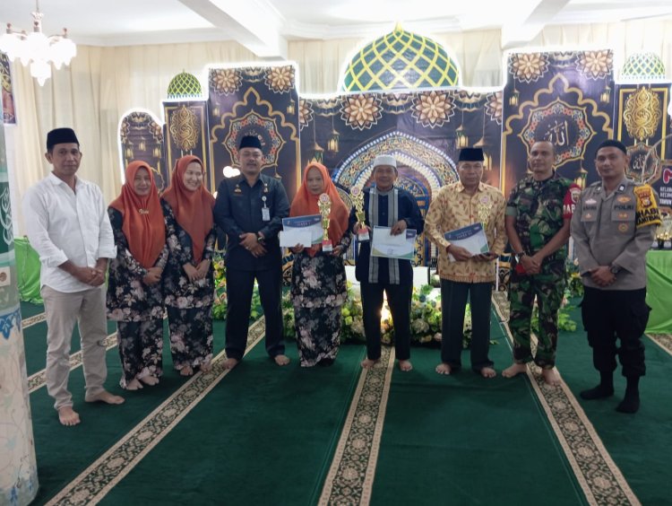 Babinsa Kodim 0310/Pbr Hadiri Pembukaan MTQ dan Pengumuman Lomba Hias Gapura di Harjosari