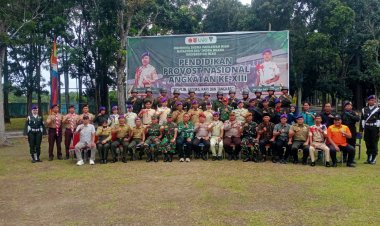 Wakili Dandim, Pgs. Pasiter Kodim 0301/Pbr Pimpin Upacara Pembukaan Pendidikan Provost Ke-XIII Menwa Unri