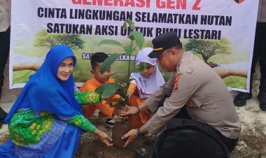 Kasat Intelkam Kampar Ajarkan Kecintaan Alam Pada TK Aisyiyah dan Tanamkan Green Policing