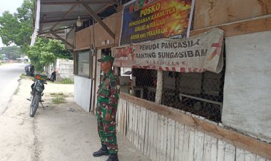 Babinsa Kodim 0301/Pbr Pantau Posko Karhutla Demi Pencegahan