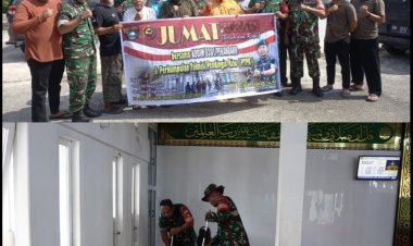 Program “Jum’at Berapi” Kodim Pekanbaru Sentuh Masjid Mujahiddin Pematang Kapau