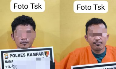 Sat Reskrim Polres Kampar Tangkat 2 Pelaku Curanmor di Desa Sai Jernih