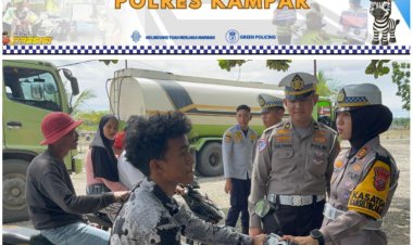 Keselamatan 'Prioritas', Polres Kampar 'Gelar' Ramp Check & Cek Urin, 'Amankan' Sopir Narkoba dalam Operasi Zebra!"