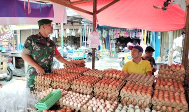 Babinsa Kodim 0301/Pbr Pantau Sembako Jelang Natal dan Tahun Baru