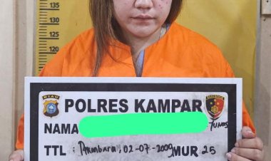 Polres Kampar Tangkap Wanita Cantik, Aniayanya Istri Sah di Gunung Sari