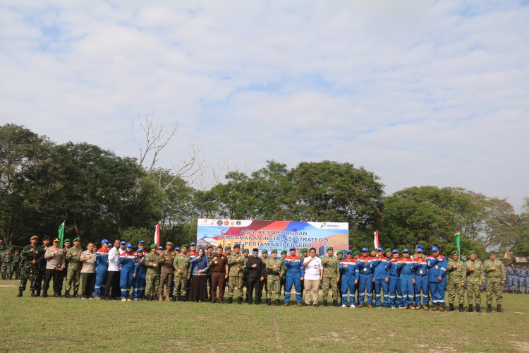 Sinergi Pengamanan Obvitnas, Dandim 0301/Pbr Ikuti Apel Gelar Kesiapsiagaan Pertamina