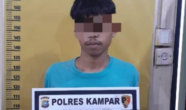 Polres Kampar Tangkap Anak Dibawah Umur di Tambang, Usai Cabuli Pacar 14 Tahun