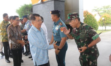 Wakili Danrem, Dandim 0301/Pekanbaru Sambut Kedatangan Bapak Jusuf Kalla