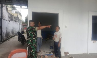 Babinsa Kodim 0301/Pbr Monitoring Pembangunan KDKMP Kedung Sar