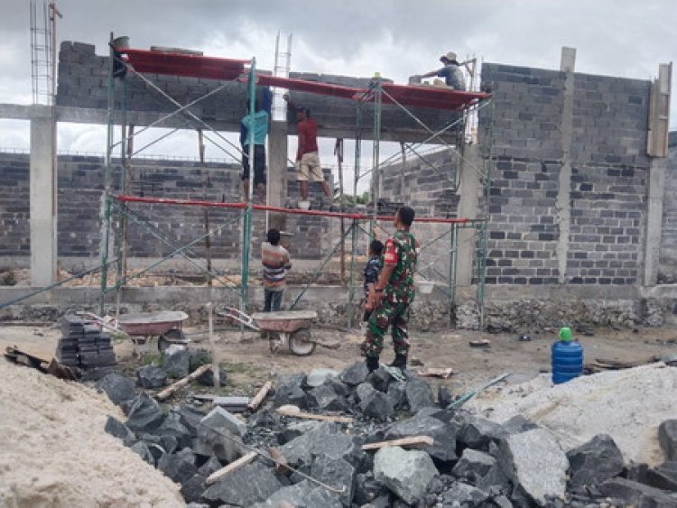 Babinsa Kodim 0301/Pbr Monitoring Pembanguan DKKMP Wilayah Binaan