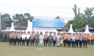 Polres Kampar Laksanakan Apel Gelar Pasukan Operasi Keselamatan Lancang Kuning 2026