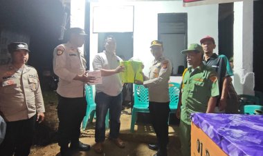 Kapolsek Kampar Kiri Ronda ke Satkamling, Apresiasi Peran Masyarakat Jaga Lingkungan!