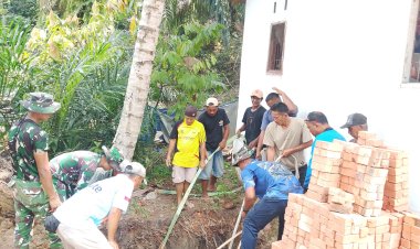Langkah Nyata TMMD ke-127, MCK Posyandu Kasih Ibu Mulai Dibangun