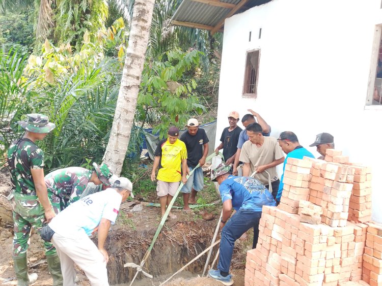 Langkah Nyata TMMD ke-127, MCK Posyandu Kasih Ibu Mulai Dibangun