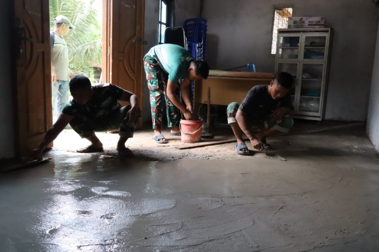 Tak Hanya Bangun Jalan, Satgas TMMD Juga Rawat Posyandu Warga