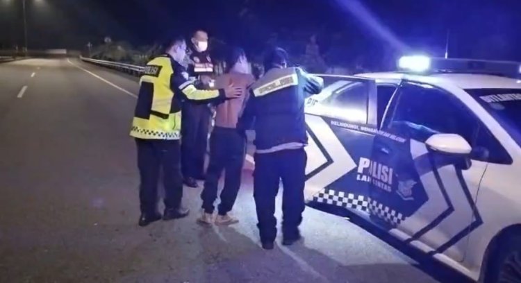 Aksi Humanis Ditlantas Polda Riau Kawal pengemudi Sakit Menuju Meja Operasi Ditengah Mala