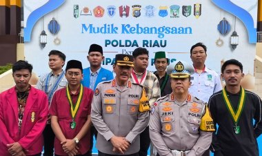 Mudik Aman, Keluarga Bahagia: Polda Riau dan Cipayung Plus Berangkatkan Ratusan Pemudik dengan Pengawalan Hingga Tujuan