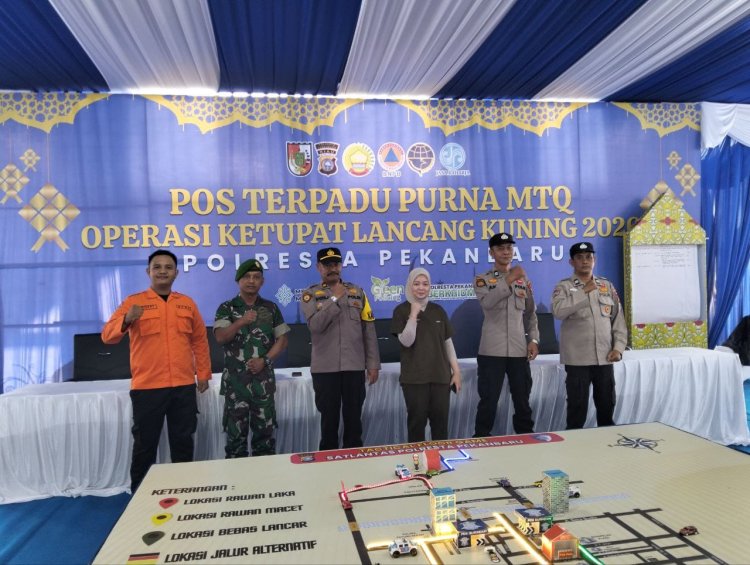 Personel Kodim 0301/Pekanbaru Laksanakan Pengamanan Operasi Ketupat Lancang Kuning 2026