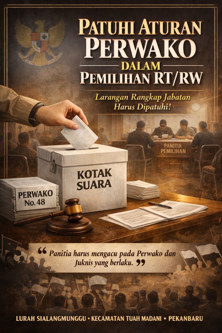 Lurah Sialangmunggu Tegaskan Kepatuhan Perwako dalam Pemilihan RT/RW, Rangkap Jabatan Wajib Dilepas