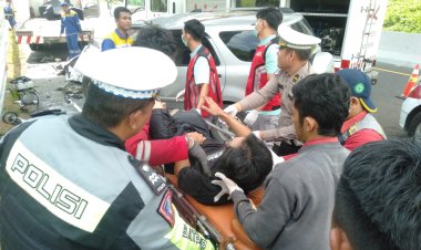PJR Riau Gerak Cepat Tangani Laka Lantas Ganda di Tol Permai, Satu Korban Meninggal Dunia