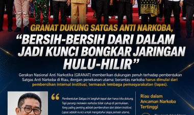 GRANAT Dukung Satgas Anti Narkoba, Tekankan “Bersih-Bersih dari Dalam” Jadi Kunci Bongkar Jaringan Hulu-Hilir