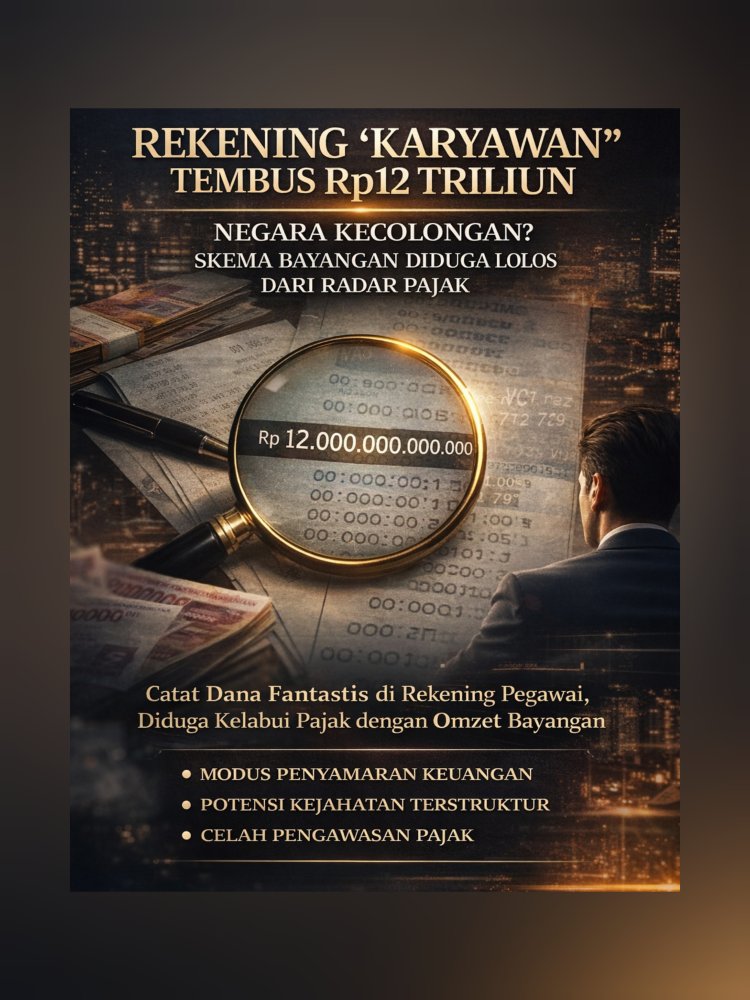 REKENING “KARYAWAN” TEMBUS Rp12 TRILIUN