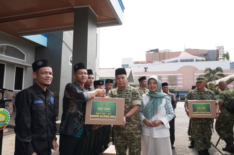 Dandim Hadiri Pemberian Tali Asih HUT ke-67 Korem 031/WB di Panti Asuhan Muhammadiyah
