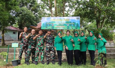 Dandim Hadiri Kegiatan Tanam Pohon HUT ke-80 Persit KCK di Danau Buatan