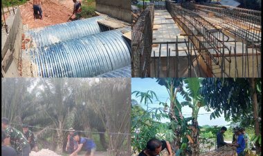 Kodim 0301/Pekanbaru Percepat Pembangunan Empat Jembatan Garuda