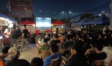 Kodim 0301/Pekanbaru Hadirkan Malam Penuh Kebersamaan Lewat Nobar Piala Dunia