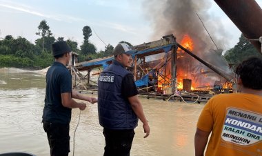 "Polres Kampar Ungkap PETI Di Gunung Sahilan – 2 Terduga Diamankan, 12 Rakit Dimusnahkan"