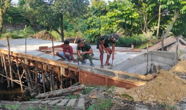 Progres Empat Jembatan Garuda Kodim 0301/Pekanbaru Terus Meningkat, Akses Warga Kian Terbuka