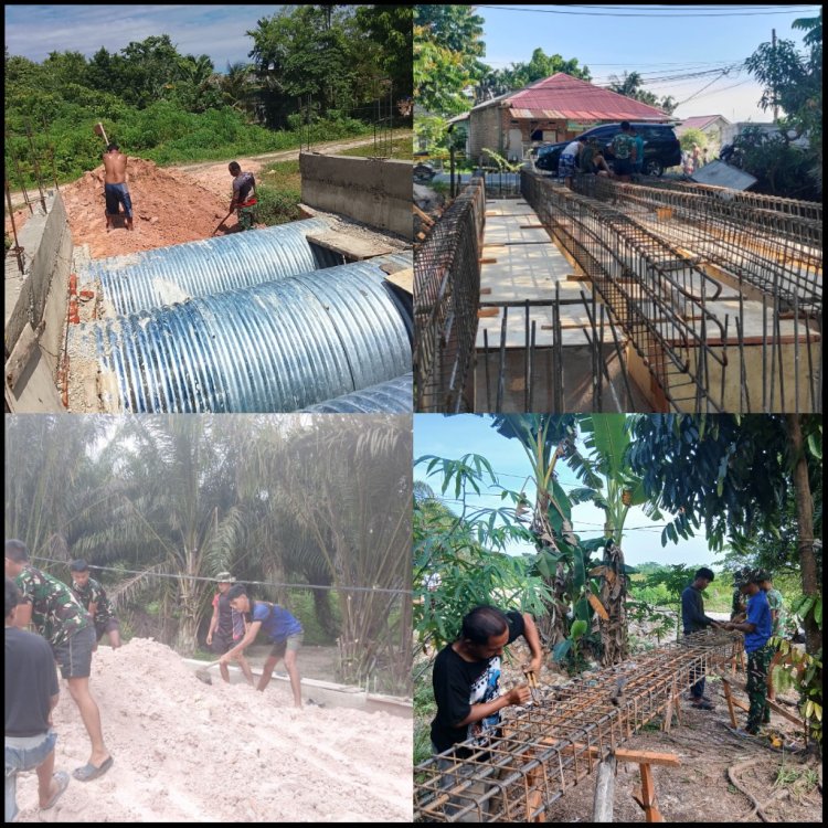 Kodim 0301/Pekanbaru Percepat Pembangunan Empat Jembatan Garuda
